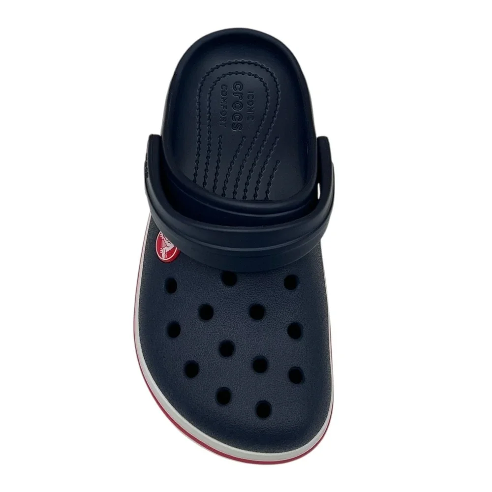 Crocs Crocband Youth Boys Girls‎ Slip-on Clogs Size 5 (J5) Navy Blue Red White